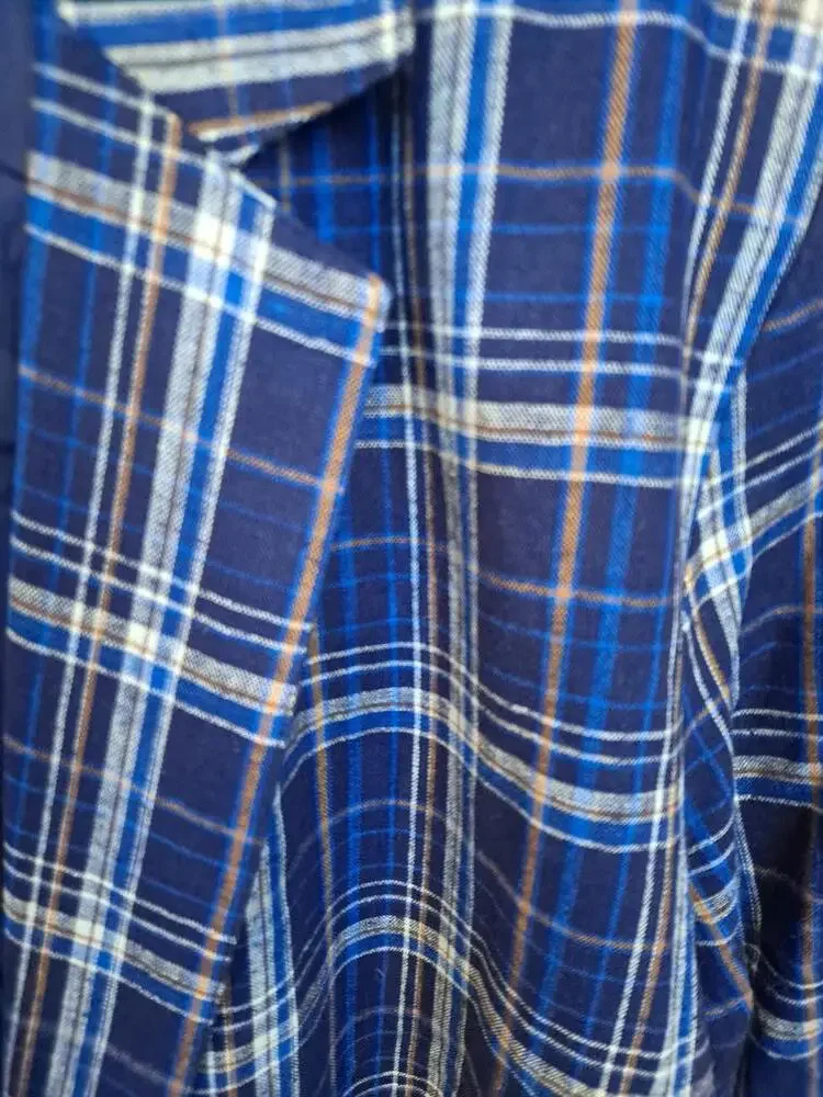 Nouveaux‎ Blue, Tan and White Plaid Blazer